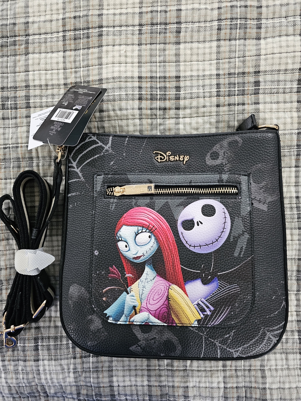 Disney The Nightmare Before Christmas Sally & Jack Crossbody Bag - Black
